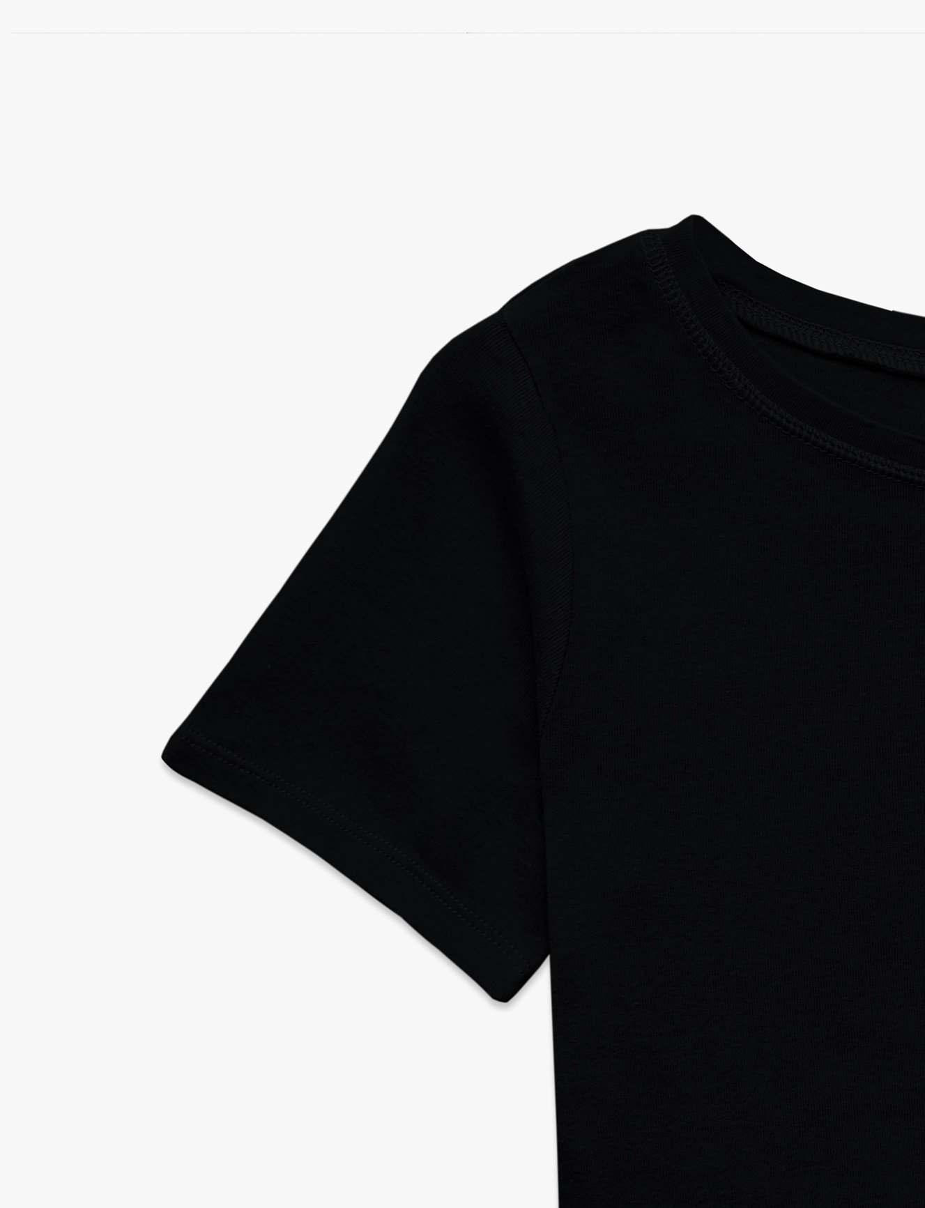 Women Short Sleeve Body Fit T-Shirt - Black - Image 3