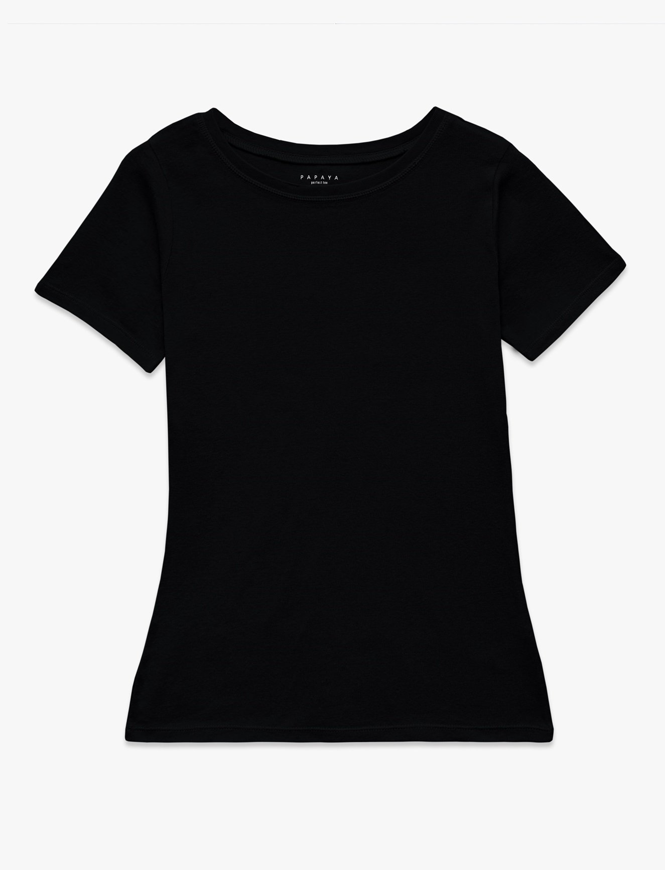 Women Short Sleeve Body Fit T-Shirt - Black