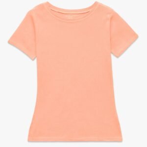 Women Short Sleeve Body Fit T-Shirt - Peach