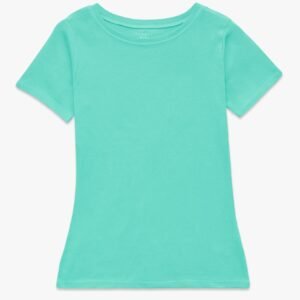 Women Short Sleeve Body Fit T-Shirt - Turquoise