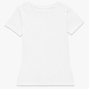 Women Short Sleeve Body Fit T-Shirt - White